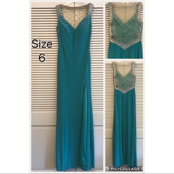 La Femme Dresses & Skirts - La Femme Teal Evening Gown